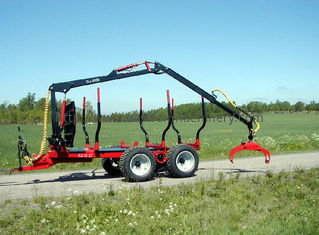 10 Ton Log Crane Trailer, indústria 2.5m2 Crane For Trailer hidráulico da silvicultura